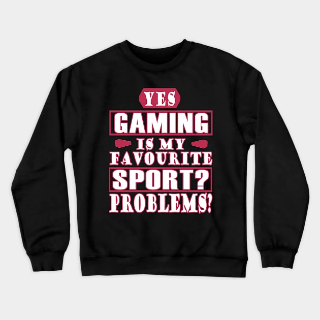 Gaming gambling e-sports computer console Crewneck Sweatshirt by FindYourFavouriteDesign